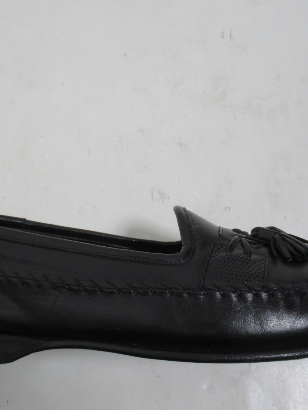 Santoni Men's Tassel Soft Leather Loafer Black Size 13 US / 12 UK / 48 EU